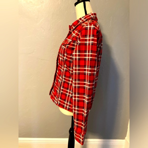 Charter Club Red Denim Plaid Jacket - Picture 7 of 15